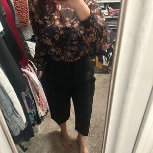 Robert Rodriguez Black Cropped Ponte Pencil Pants